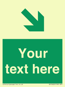 Custom Safe condition: Green Down right arrow